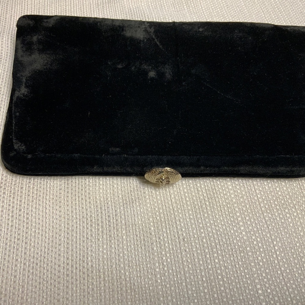 Black velvet evening bag